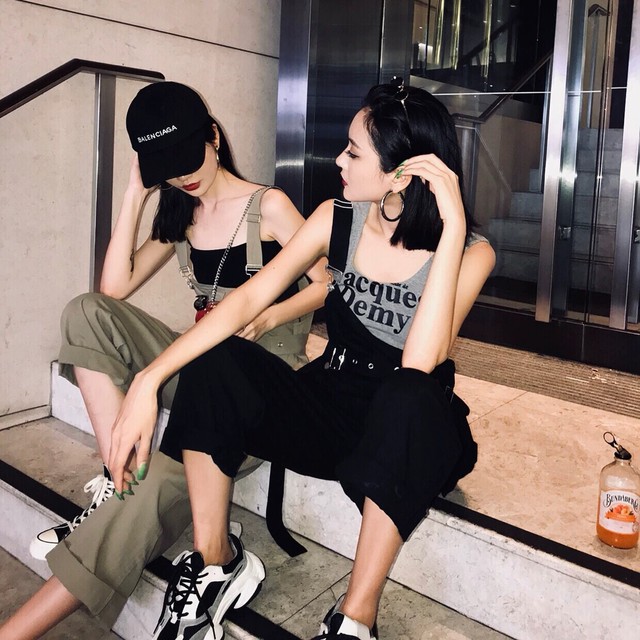 side pocket loose overall