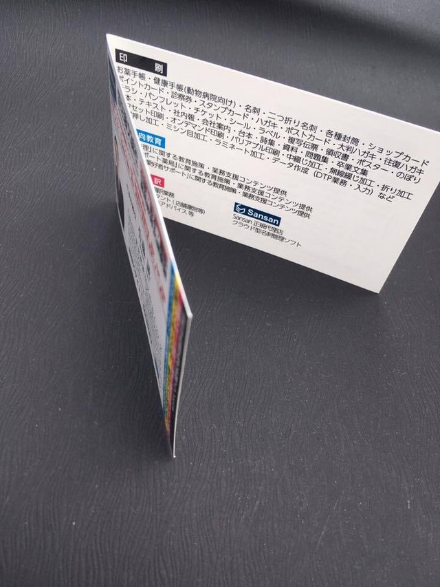 二つ折りカード 名刺 500部 有 佐藤文誠社 二つ折りカード 名刺 500部 有 佐藤文誠社