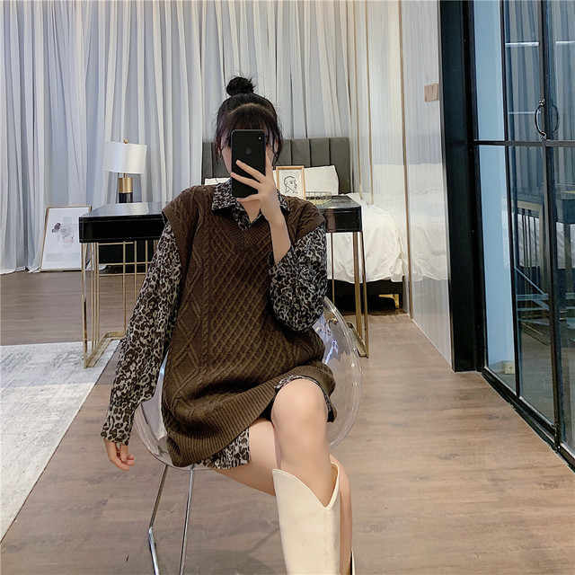 〈カフェシリーズ〉コーヒーニットと辛口シャツセット【coffee knit & spisy shirt set】