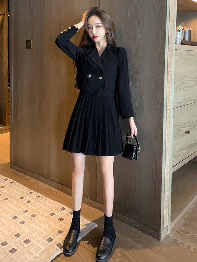 セットアップ ツーピース スーツ ワンピース ジャケット ブラック カーキ グレー ワントーン Quadrifolie クローバー