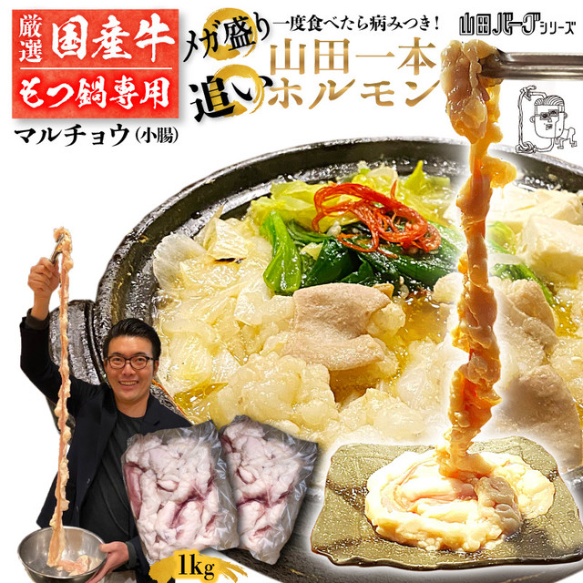 ホルモン 1kg (500g×2) 国産 山田一本ホルモン 【もつ鍋用】