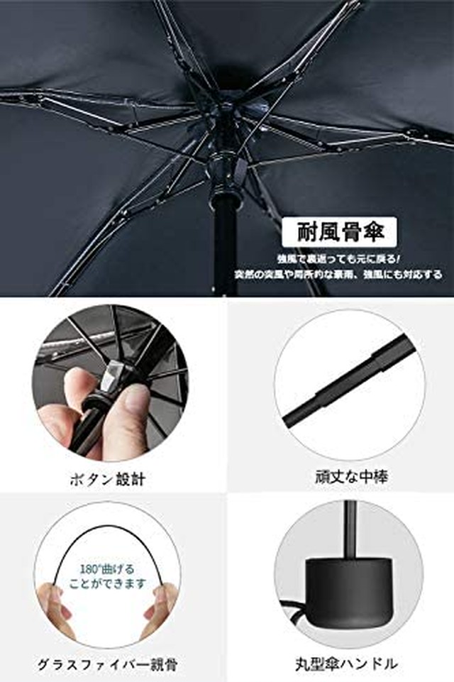 Jpcs 日傘 完全 遮光 軽量 コンパクト 晴雨兼用 Uv カット 100 遮熱 折りたたみ 傘 メンズ レディース 子供用 紫外線遮断 超撥水 高強度グラスファイバー 携帯便利 おりたたみ傘 小学生 おしゃれ 傘カバー付き Az Japan Classic Store
