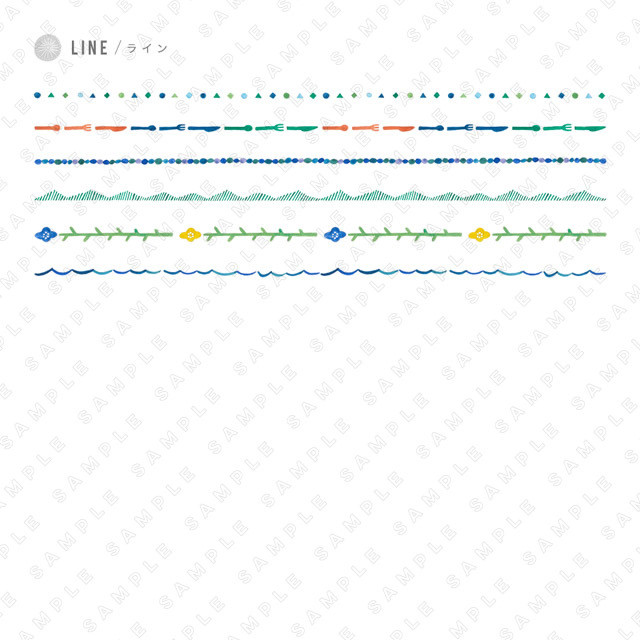 水彩 ライン 6点セット Tiny Design Store