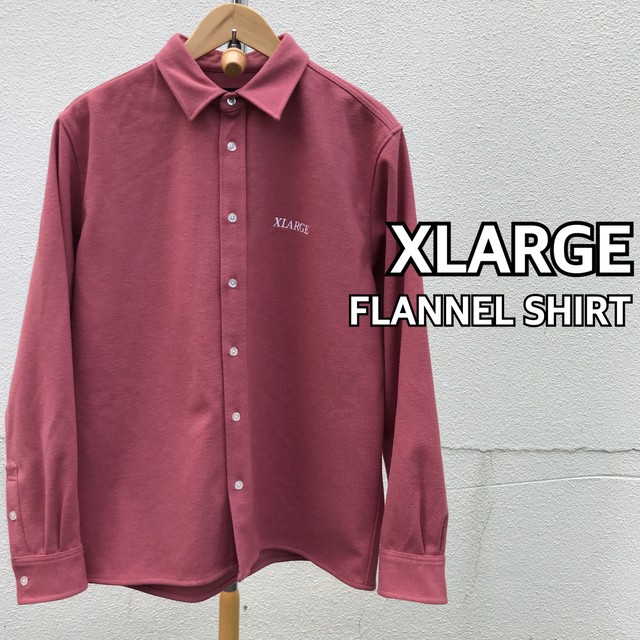 Xlarge X Large エクストララージ フランネルシャツ メルトン ピンク 長袖 シャツ ピンク メンズ ボックスシルエット ボックスシャツ ドンドンダウンオンウェンズデー東大阪店