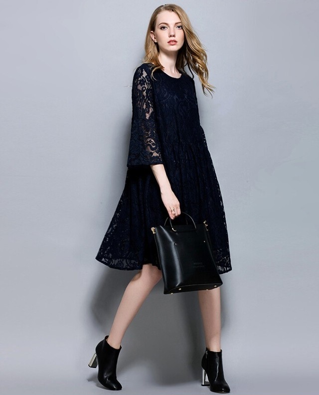 パーティードレス ゆったり大きいサイズ パーティー 結婚式 二次会 花柄 ドレス ワンピース Night Flower パーティドレス