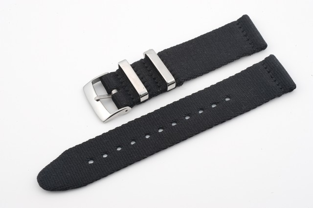 スウェーデン製 セパレート Natoタイプ Two Piece Nylon シートベルト素材 黒 ブラック Black 18mm mm 22mm 時計ベルト リボンベルト 時計ベルト 腕時計用品専門店 Grit Shop