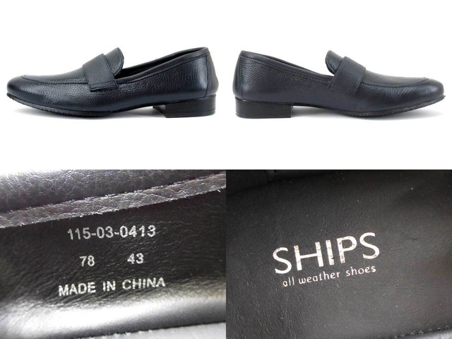 Used Ships シップス オールウェザースリッポン 115 03 0413 スリッポン メンズシューズ ドレスシューズ 靴 サイズ 43 約28 0cm Navy Otakara Fashion