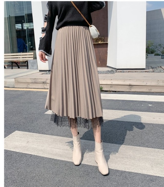 冬服 韓国 レディース リブニット ロングスカート Aライン スカート 秋服 冬服 レディース 韓国 ファッション デート服 フェミニン Basecamp49