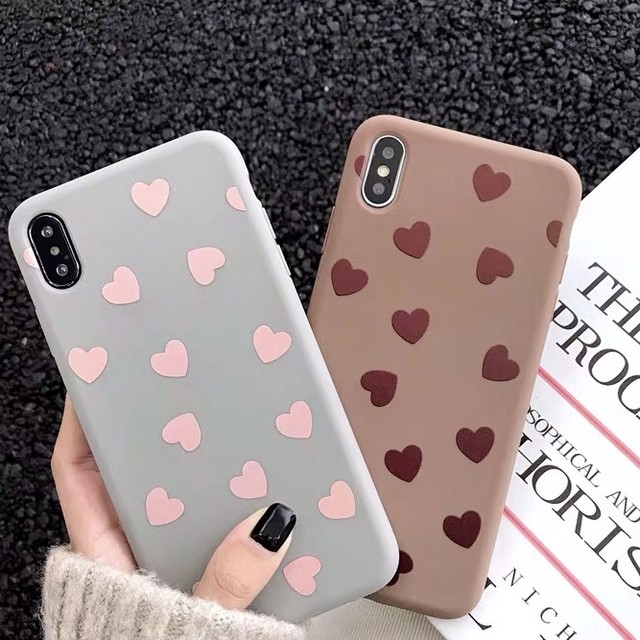 ハート柄 シリコン Iphoneケース スマホケース カバー 携帯 Iphonexs Iphonexr 韓国 かわいい ハート シリコンケース Ashop Iphoneケース アクセサリー ファッション