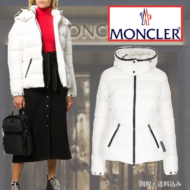 Moncler モンクレール Don ホワイト ダウンジャケット アウター ダウン ショート丈 フーディー レディース ブランド モンクレール Moominjane