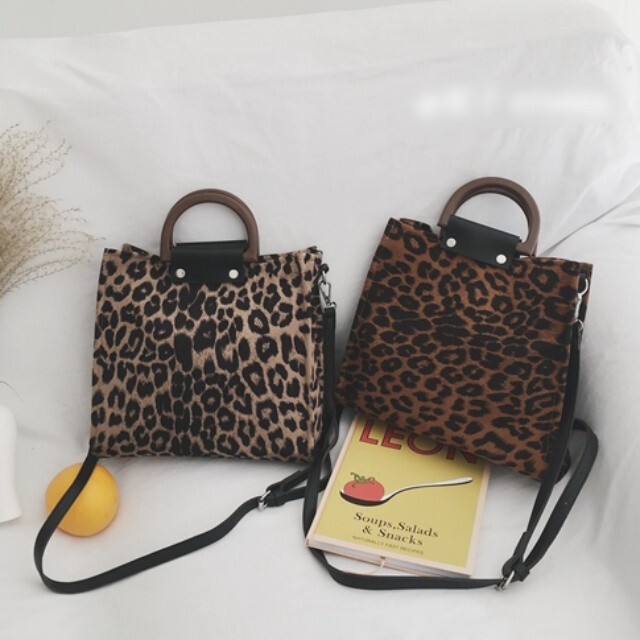 レオパード ヒョウ柄 ショルダーバック ハンドバック 大人可愛い カジュアル フェミニン こなれ感 通学 大きい ビッグ Lalibera