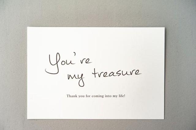 メッセージカード You Re My Treasure ポストカードサイズ La Fillette