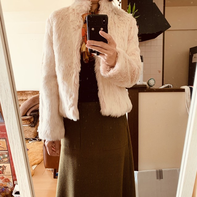 レトロヴィンテージ古着 Anna Luna フェイクファーブルゾン 新品未使用品 Roinaz Used Salon