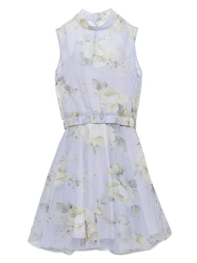 Snidel同型 フラワーシフォン コンビワンピース Cotton Candy Cat C3