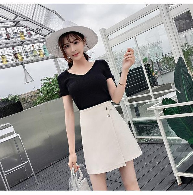 新作 シーズン短いスカート抗ストライキaラインスカートハイウエストスカートパッケージヒップスカートパンツスカート ハイウェスト ショート 伊人轻熟女装 Splendo