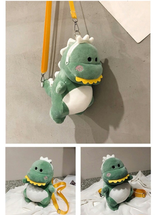 バッグ 縫いぐるみ 恐竜 おもちゃ カバン きょうりゅう ショルダーポーチ 動物ぬいぐるみ ショルダーバッグ 遊園地 カワイイ もこもこ 鞄 カバン ハンドバッグ 斜めがけ 小さめ ポシェット 軽量 親子お揃い キッズ レディース 子供 こども 子ども ガールズ 男の子 子供の