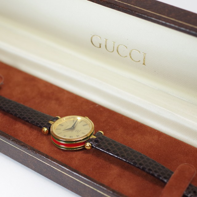 Gucci グッチ 40l クオーツ ゴールド 革ベルト 腕時計 レディース Rean