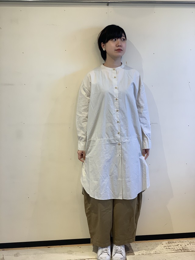 So 襟なしシャツワンピース The Kitanoshop