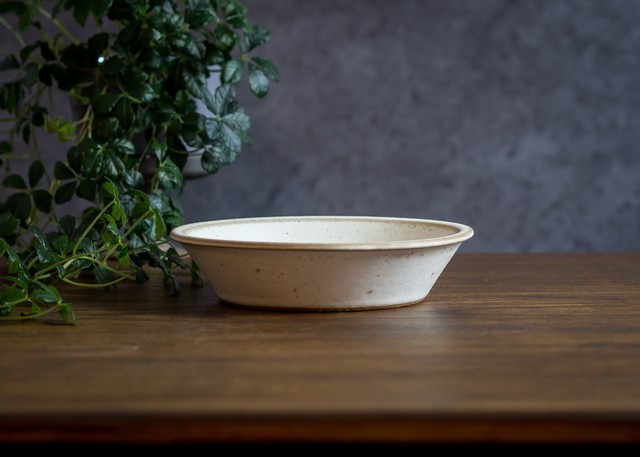 SHIROUMA 浅鉢 18cm 白(深皿・スープボウル・グラタン皿・耐熱皿)/長谷川 哲也