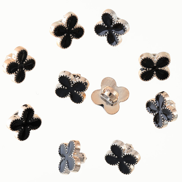 送料無料 チャーム フラワー クローバー カン付き 10個 花 アクセサリートップ チャームパーツ ハンドメイドパーツ アクセサリーパーツ Ap1633 Soncunx