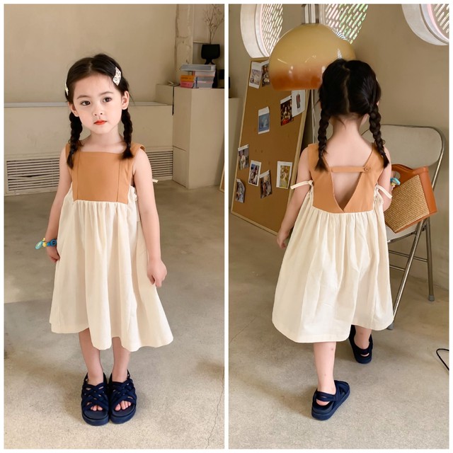 ワンピース ノースリーブ 春夏 ドレス ナチュラル 子供服 子供 キッズ 女の子 女児 人気 おすすめ かわいい おしゃれ お出かけ 韓国 韓国子供服 誕生日 バースデー 小学生 プレゼント 贈り物 ギフト 90 100 110 1 130 140 1歳 2歳 3歳