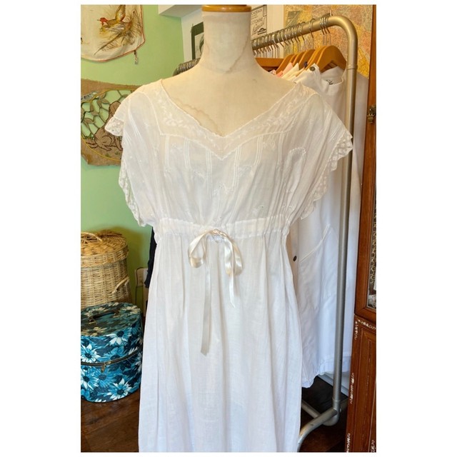 ワンピース ナイトウェア コットン レース ヴィンテージ Kira Closet Vintage