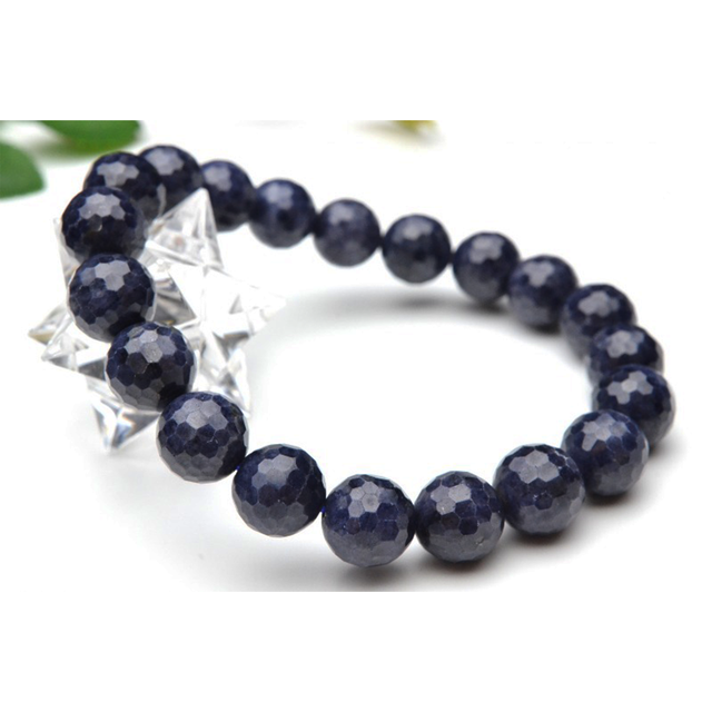 ☆数量限定再入荷☆【圧倒的なカリスマ性】天然石 サファイア ラウンドカット・ブレスレット(9.5mm)
