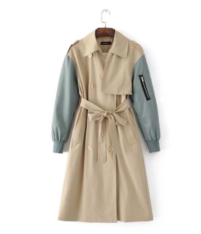 トレンチma 1切替ロングコート Heureuxx