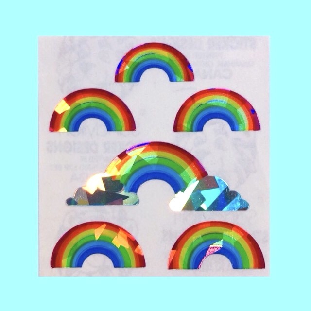 Sandylion 虹 レインボー Holo Rainbows サンディライオンステッカー輸入海外シール Ptm