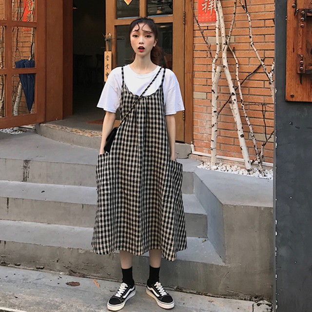 キャミワンピース ワンピース ワンピ ノースリーブ 膝下 ロング マキシ丈 フレア 大人可愛い ギンガムチェック チェック柄 お出かけ デート 女子会 春 夏 代 30代 40代 At308 Sunny Place