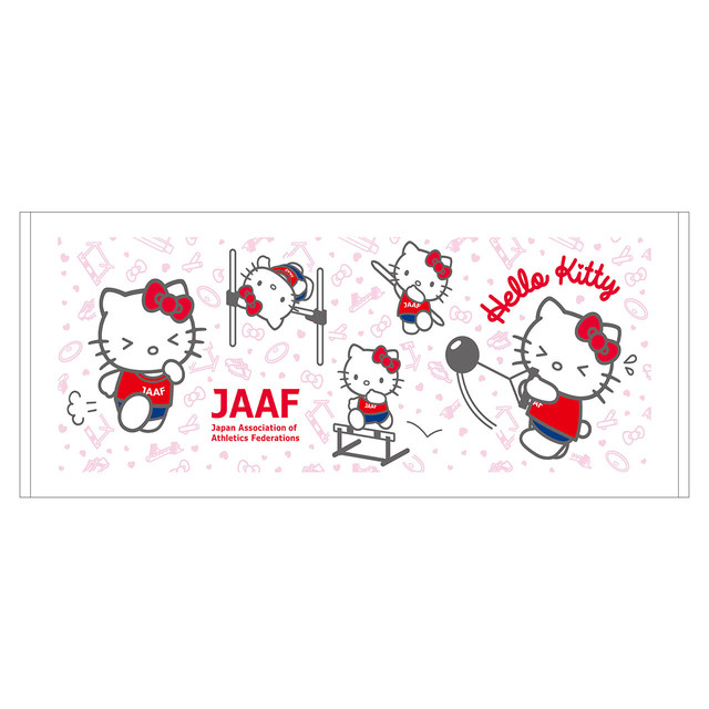 Jaaf ハローキティ フェイスタオル 日本陸連オフィシャルショップ