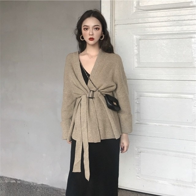 セットアップ レディース カジュアル きれいめ おしゃれ 春 春秋 ワンピースセット ミモレ丈 カシュクール キャミソールワンピ カーディガンセット ニット セーター デート カジュアる お出かけ ブラック 黒 カーキ 大きいサイズ Xl 2xl 3xl 4xl 代 30代 40代 50代