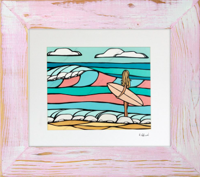 ヘザー ブラウン アート プリント マットプリント 絵 ハワイ アロハ サーフィング 18 新作 人気 Heather Brown Candy Surf 5 X7 Hi808shop