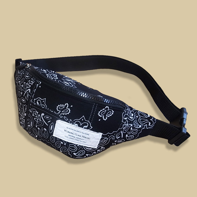 Working Class Heroes Bandana Patchwork Fanny Pack Black Gate Retailor Shop