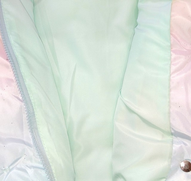 中綿ジャケット ユニコーンカラー ジャンパー 女の子 オシャレ 可愛い グラデーション キラキラ ラメ加工 Garagala ガラガラ
