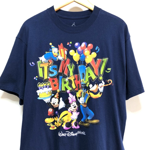 ディズニー Disney アメリカ 古着 ミッキーマウス ドナルド グーフィー プルート 誕生日 ハッピーバースデー 古着屋エバレット