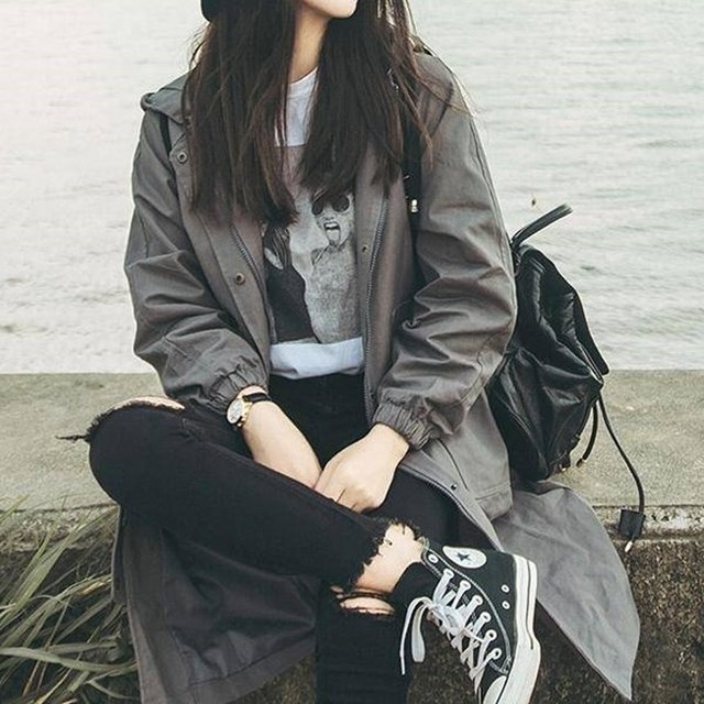 マウンテンパーカーモッズコート フード付き ロング丈 シンプル オルチャン 韓国 大人可愛い ラフ カジュアル デイリー おでかけ 秋冬 Choco Chaco