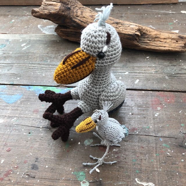 新入荷 オリジナル 大きなハシビロコウ 編みぐるみ ぬいぐるみ Orb