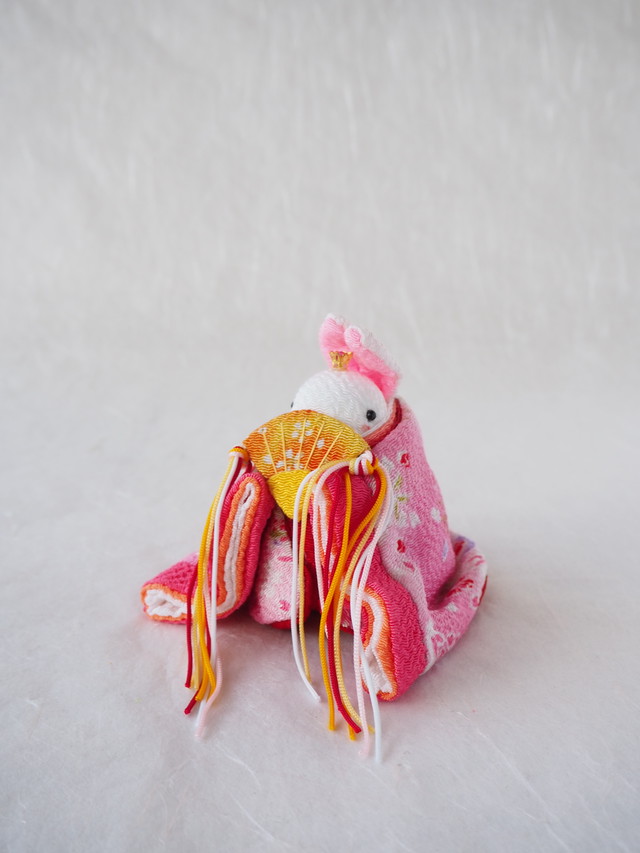 十二単うさちゃん 宝うさぎ柄 男雛 青色 女雛 ピンク色 四季彩うさぎの四季の楽しみ