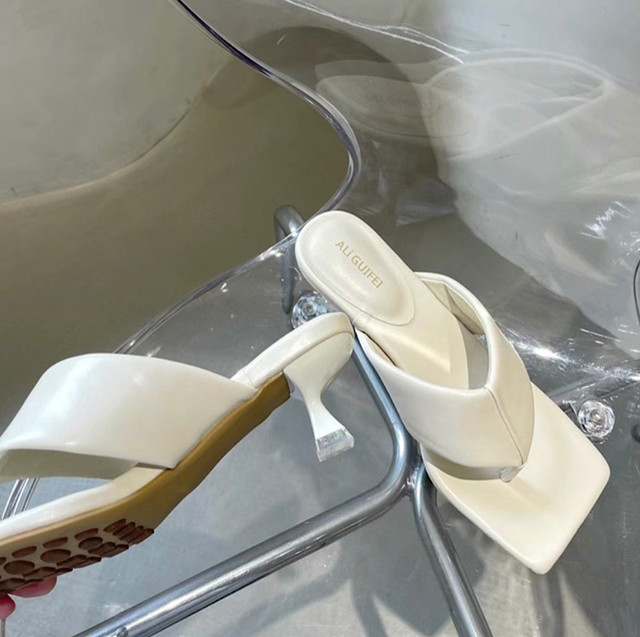 スクエアトゥサンダル ハイヒール おしゃれ シンプル お出かけ 楽ちん フェミニン 韓国 レディース韓国靴通販 Chami Shoes