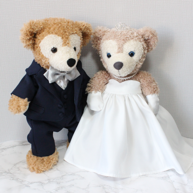 型紙セット ダッフィー用タキシード型紙4種類セット ウェディング小物 Finebloom