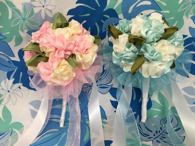 ハワイアンリボンレイ ブライダルリボンブーケ キット リボンレイ ハンドメイド Makana Aloha