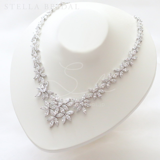 STELLA BRIDAL ネックレス＆ピアス セットの+inforsante.fr