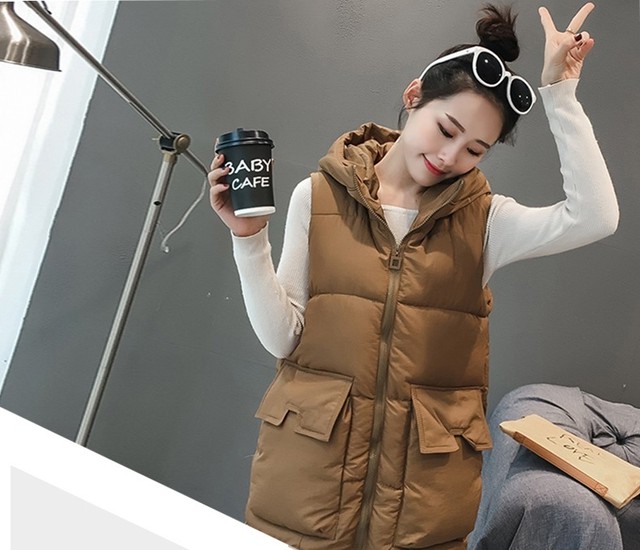 レディース フード付き ロング ダウン ベスト ジャケット 中綿 コート ダウンベスト 登山 軽量 防寒 防風 秋冬春 ダウンジャケット 中綿 防寒 アウター 韓国レディース キッズファッション Londonbridge ロンドンブリッジ