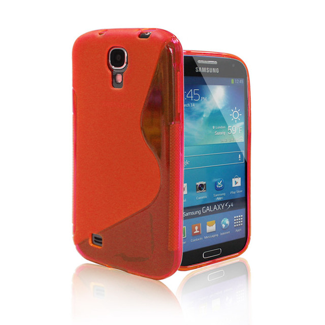 Galaxy4s ギャラクシー4s 携帯ケース Tpu素材 Sライン 赤 ほんわかshop