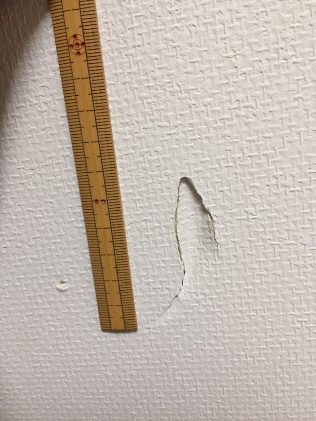 リビング壁穴修理費 リフォーム源さん