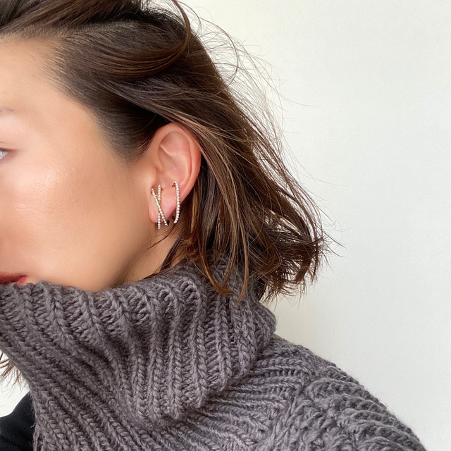 残りわずか イヤーカフ風 ピアス シングル パール Boo Bijou Room