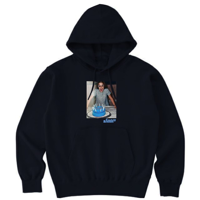 【Crudely Hommes】Girl with Cake Front Graphic Heavy Weight Hoodie