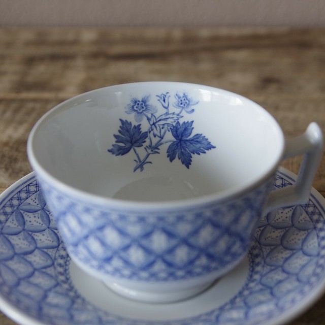 Spode Geranium スポード ゼラニウム ティーカップ ソーサー 1 2 イギリス アンティーク Copeland China コープランド Flohmarkt フローマルクト