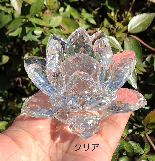 大人気 クリスタルガラス 蓮の花サンキャッチャー 中サイズ Tsuryu 鶴龍 オンラインショップ